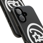 Positivestar Phone Case — Black Gloss Tough Case with White Shooting Star Logo