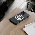 Positivestar Phone Case — Black Gloss Tough Case with White Shooting Star Logo