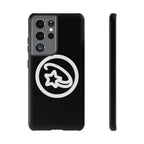 Positivestar Phone Case — Black Gloss Tough Case with White Shooting Star Logo