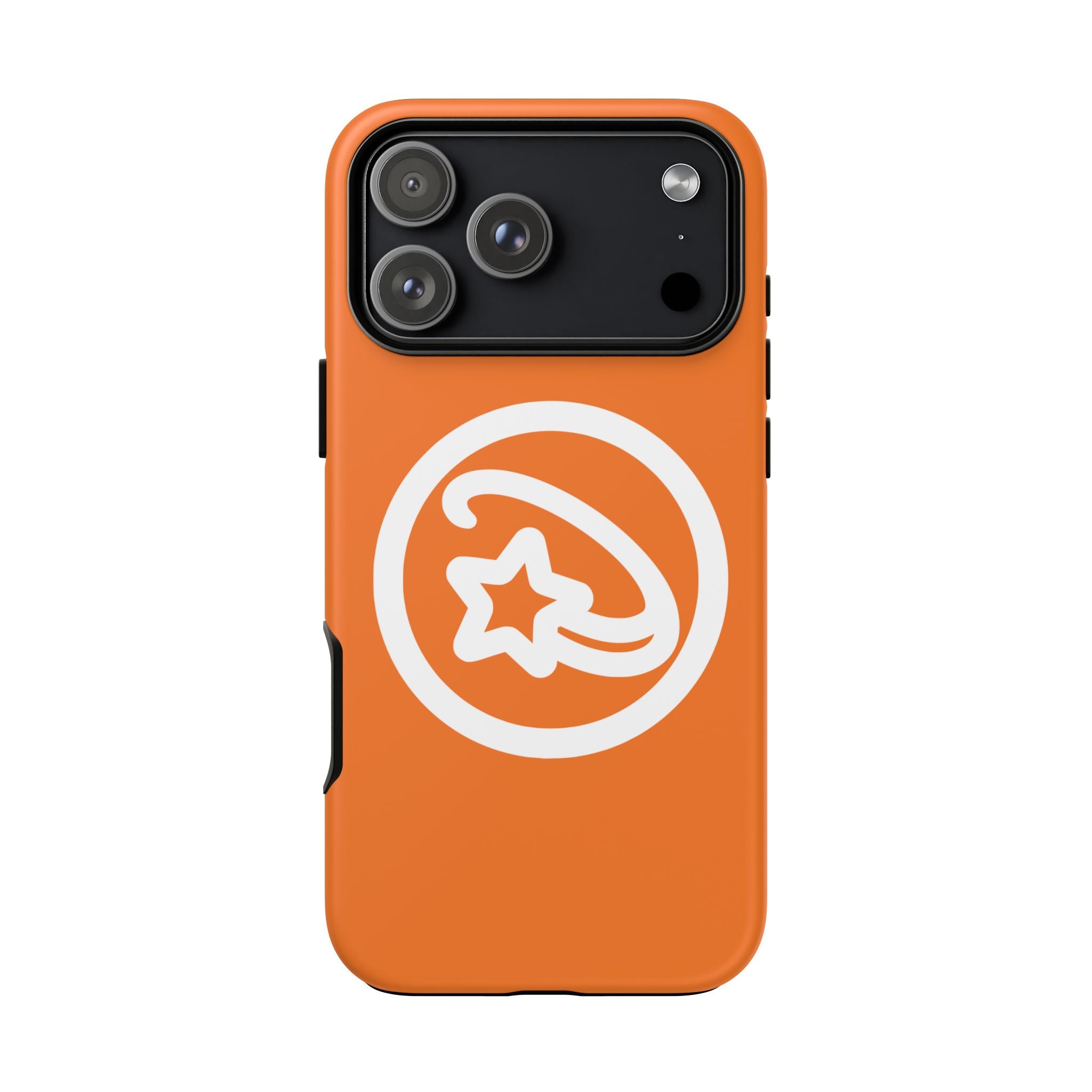 Positivestar Phone Case — Black Gloss Tough Case with White Shooting Star Logo