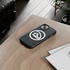 Positivestar Phone Case — Black Gloss Tough Case with White Shooting Star Logo