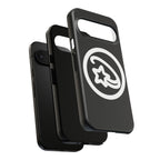 Positivestar Phone Case — Black Gloss Tough Case with White Shooting Star Logo