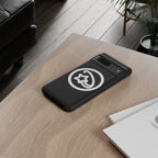 Positivestar Phone Case — Black Gloss Tough Case with White Shooting Star Logo