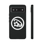Positivestar Phone Case — Black Gloss Tough Case with White Shooting Star Logo