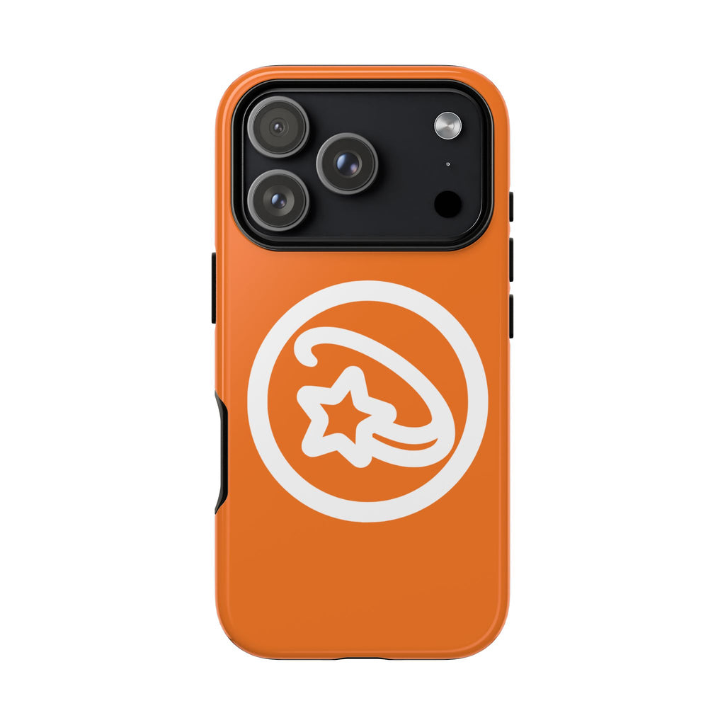 Positivestar Phone Case — Black Gloss Tough Case with White Shooting Star Logo