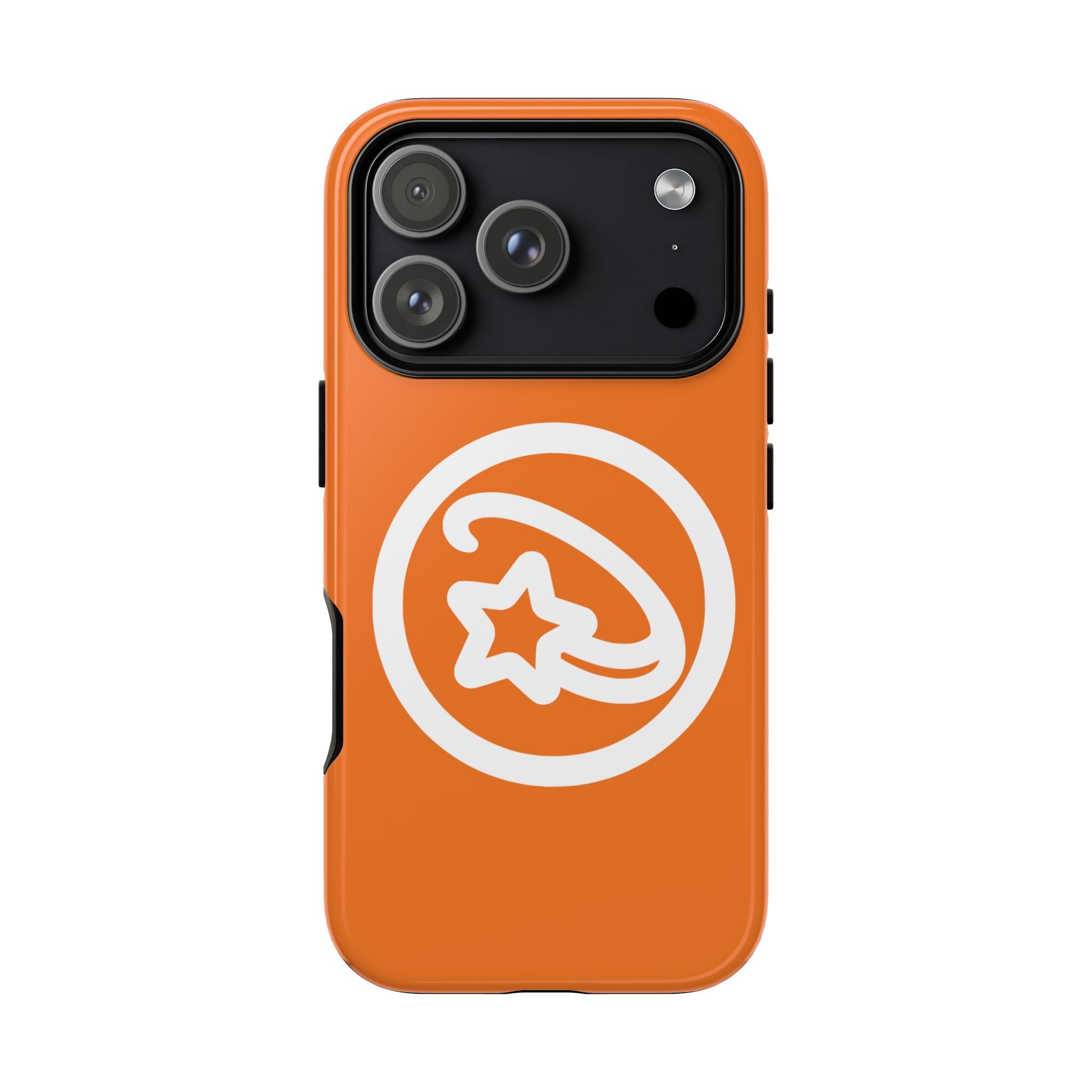 Positivestar Phone Case — Black Gloss Tough Case with White Shooting Star Logo