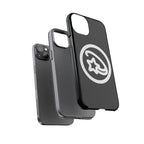 Positivestar Phone Case — Black Gloss Tough Case with White Shooting Star Logo