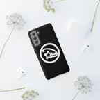 Positivestar Phone Case — Black Gloss Tough Case with White Shooting Star Logo