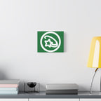 Shooting Star Canvas Print - Green Matte Stretched Wall Art