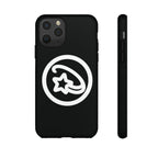 Positivestar Phone Case — Black Gloss Tough Case with White Shooting Star Logo