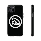 Positivestar Phone Case — Black Gloss Tough Case with White Shooting Star Logo
