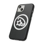 Positivestar Phone Case — Black Gloss Tough Case with White Shooting Star Logo