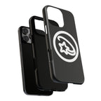 Positivestar Phone Case — Black Gloss Tough Case with White Shooting Star Logo