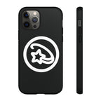 Positivestar Phone Case — Black Gloss Tough Case with White Shooting Star Logo