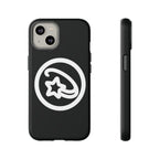 Positivestar Phone Case — Black Gloss Tough Case with White Shooting Star Logo