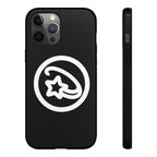 Positivestar Phone Case — Black Gloss Tough Case with White Shooting Star Logo