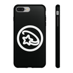 Positivestar Phone Case — Black Gloss Tough Case with White Shooting Star Logo