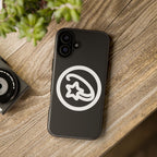 Positivestar Phone Case — Black Gloss Tough Case with White Shooting Star Logo