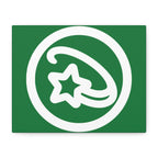 Shooting Star Canvas Print - Green Matte Stretched Wall Art