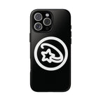 Positivestar Phone Case — Black Gloss Tough Case with White Shooting Star Logo