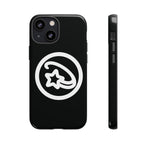 Positivestar Phone Case — Black Gloss Tough Case with White Shooting Star Logo