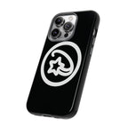 Positivestar Phone Case — Black Gloss Tough Case with White Shooting Star Logo