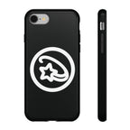 Positivestar Phone Case — Black Gloss Tough Case with White Shooting Star Logo