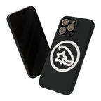 Positivestar Phone Case — Black Gloss Tough Case with White Shooting Star Logo