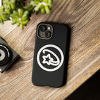 Positivestar Phone Case — Black Gloss Tough Case with White Shooting Star Logo