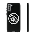 Positivestar Phone Case — Black Gloss Tough Case with White Shooting Star Logo