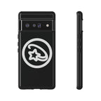 Positivestar Phone Case — Black Gloss Tough Case with White Shooting Star Logo