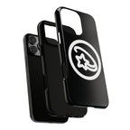 Positivestar Phone Case — Black Gloss Tough Case with White Shooting Star Logo