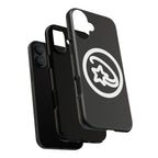 Positivestar Phone Case — Black Gloss Tough Case with White Shooting Star Logo