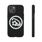 Positivestar Phone Case — Black Gloss Tough Case with White Shooting Star Logo