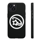 Positivestar Phone Case — Black Gloss Tough Case with White Shooting Star Logo