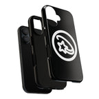 Positivestar Phone Case — Black Gloss Tough Case with White Shooting Star Logo