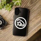 Positivestar Phone Case — Black Gloss Tough Case with White Shooting Star Logo
