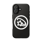 Positivestar Phone Case — Black Gloss Tough Case with White Shooting Star Logo