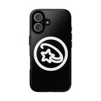 Positivestar Phone Case — Black Gloss Tough Case with White Shooting Star Logo