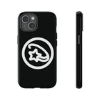 Positivestar Phone Case — Black Gloss Tough Case with White Shooting Star Logo