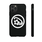 Positivestar Phone Case — Black Gloss Tough Case with White Shooting Star Logo