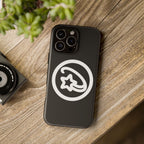 Positivestar Phone Case — Black Gloss Tough Case with White Shooting Star Logo
