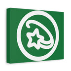 Shooting Star Canvas Print - Green Matte Stretched Wall Art