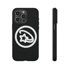 Positivestar Phone Case — Black Gloss Tough Case with White Shooting Star Logo