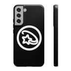 Positivestar Phone Case — Black Gloss Tough Case with White Shooting Star Logo