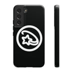 Positivestar Phone Case — Black Gloss Tough Case with White Shooting Star Logo